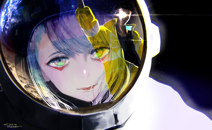 4K Cyberpunk: Edgerunners Lucyna Kushinada in Spacesuit