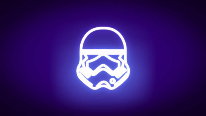 Star Wars Stormtrooper Helmet Neon Art