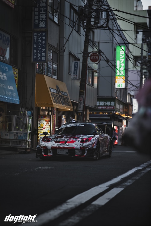 Mazda RX-7 with Itasha livery in Japan
