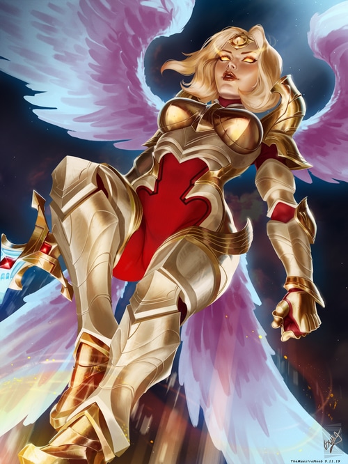 4K Fan Art of Kayle from League of Legends