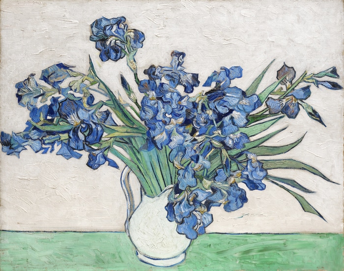 4K Vase with Irises by Vincent van Gogh