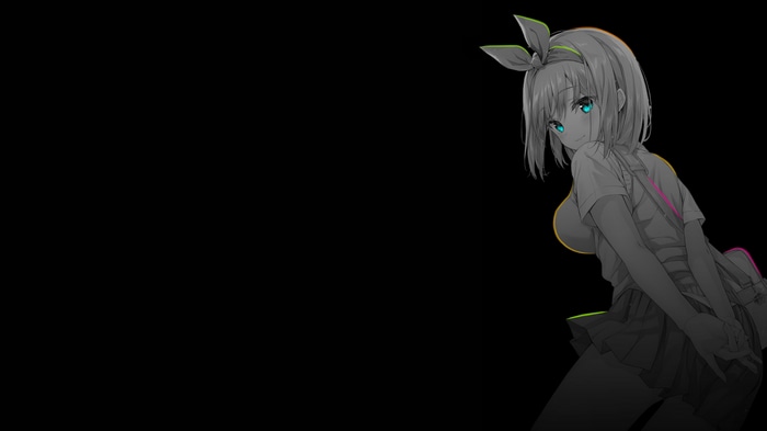 4K Anime Girl with Selective Coloring