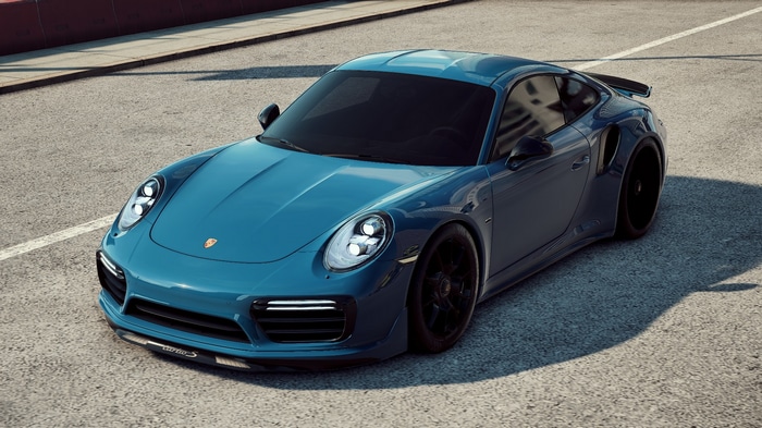 4K turquoise Porsche 911 Turbo S in Need for Speed: Heat