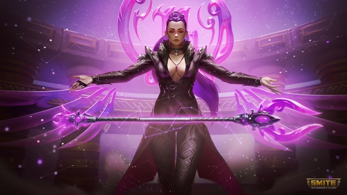 4K Smite Fantasy Art of a Woman with a Staff