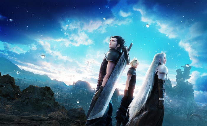Final Fantasy VII: Zack, Cloud, and Sephiroth under sky