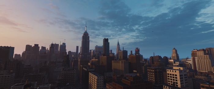 New York City skyline at sunrise with Empire State Building