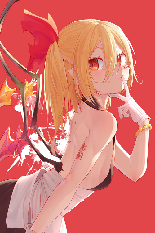 Flandre Scarlet with Wings and Twintails