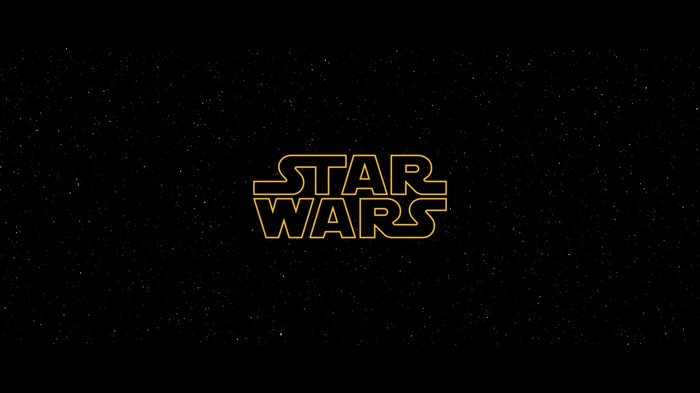 Star Wars logo on a starry background