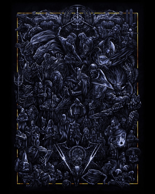 4K Elden Ring Fantasy Art Collage