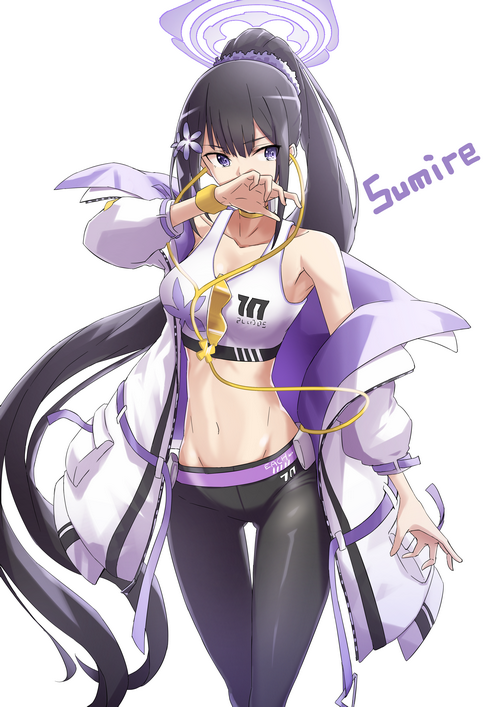 Otohana Sumire from Blue Archive in athletic wear