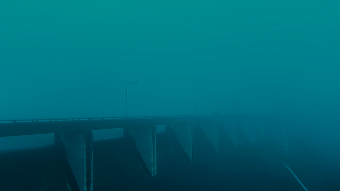 Bridge in mist