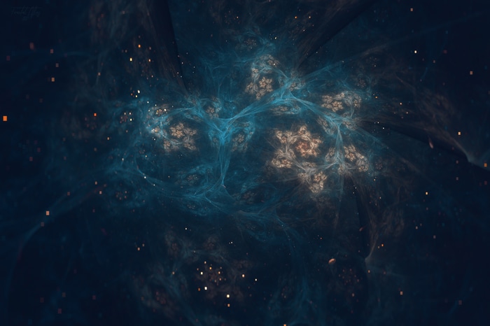 4K fractal space with stars