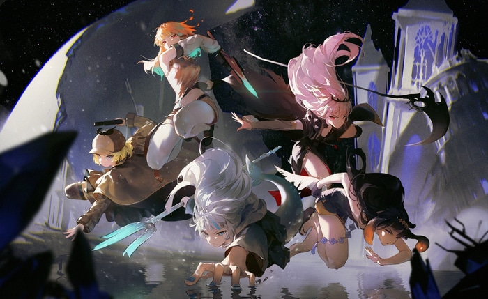 Hololive Virtual YouTubers in a fantasy setting