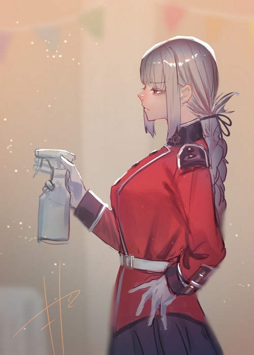 Florence Nightingale with Spray Bottle - Fate/Grand Order Fan Art