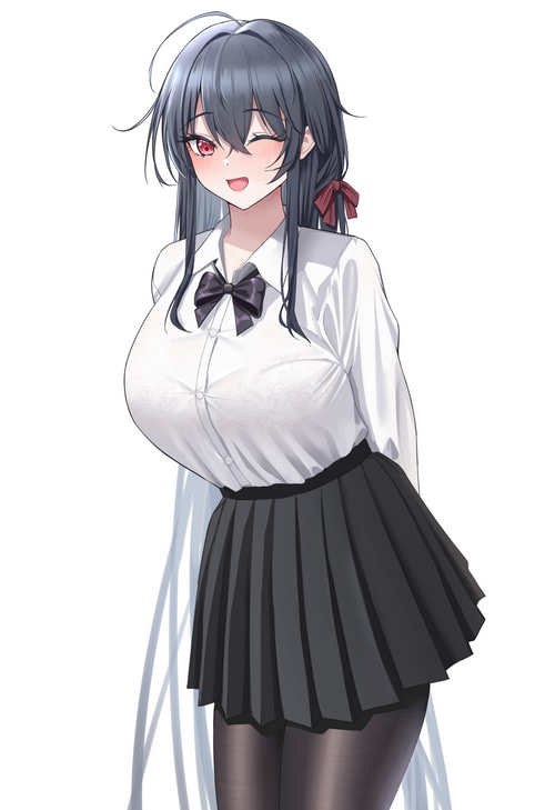 Taihou in a school uniform