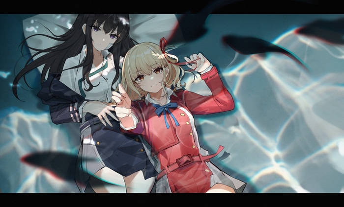 4K fan art of Nishikigi Chisato and Inoue Takina