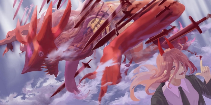 Power and a red devil creature in Chainsaw Man