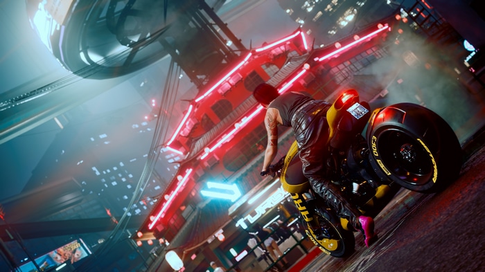 Cyberpunk 2077 Samurai on a Motorcycle