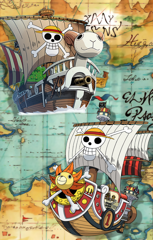 Going Merry and Thousand Sunny ships from One Piece