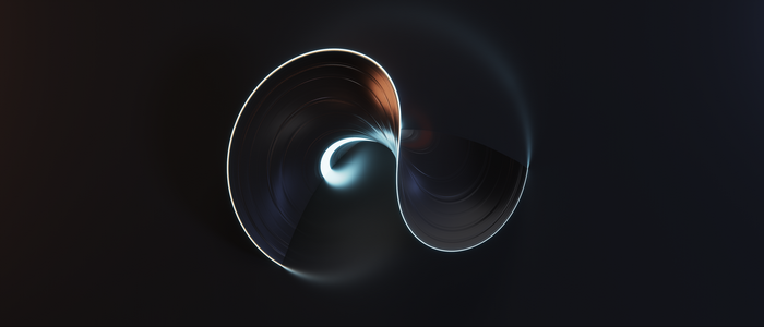 Abstract dark swirling lines with light