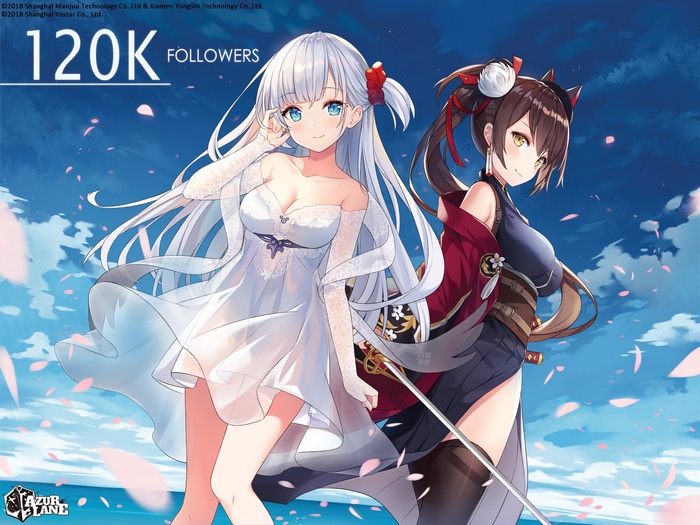 Azur Lane 120K Followers Celebration Art