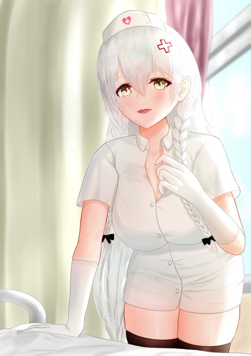 Hermione as a nurse from Azur Lane fan art
