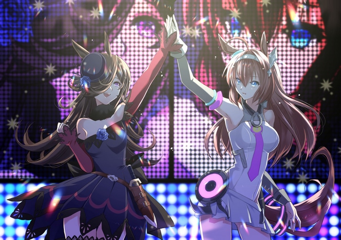 Mihono Bourbon and Rice Shower from Uma Musume