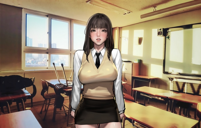 4K Asian JK student in classroom
