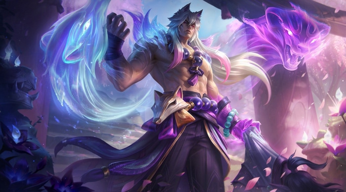 Sett from League of Legends with spirit foxes