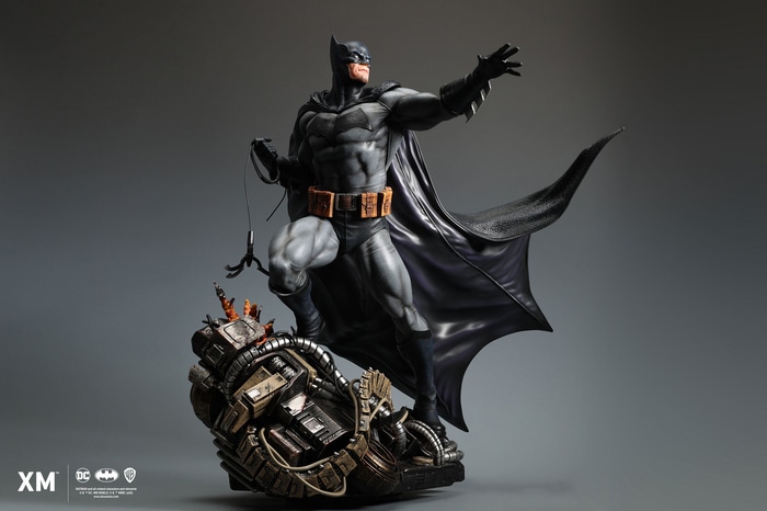 Batman Statue on a Destroyed Machine Base