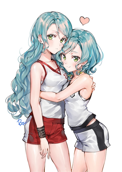 Hikawa Sayo and Hikawa Hina from BanG Dream! fan art