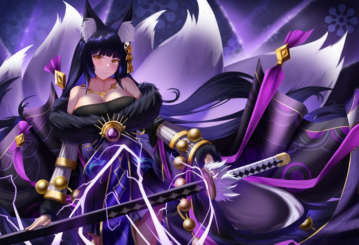 Azur Lane Musashi Fox Girl with Sword