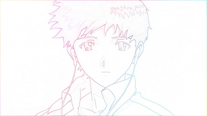 Ikari Shinji from Neon Genesis Evangelion drawing