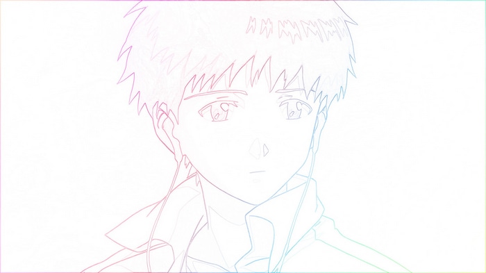 Shinji Ikari from Neon Genesis Evangelion drawing
