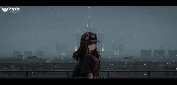 Arknights Zima in the rain