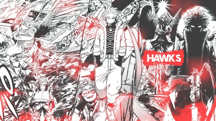Hawks collage from Boku no Hero Academia