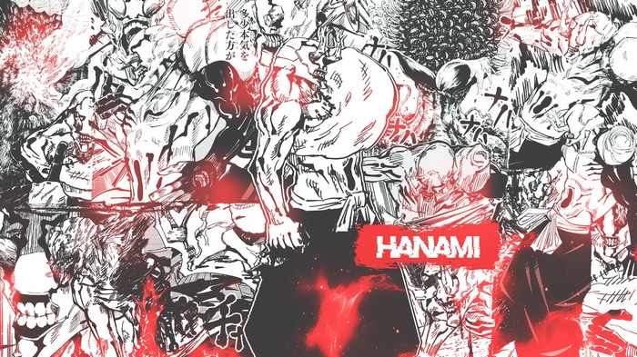 Hanami from Jujutsu Kaisen manga collage