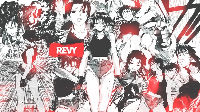 Revy and other characters from Black Lagoon manga collage