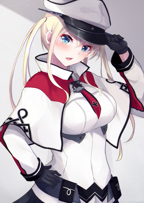 Graf Zeppelin from Kantai Collection wearing a military uniform