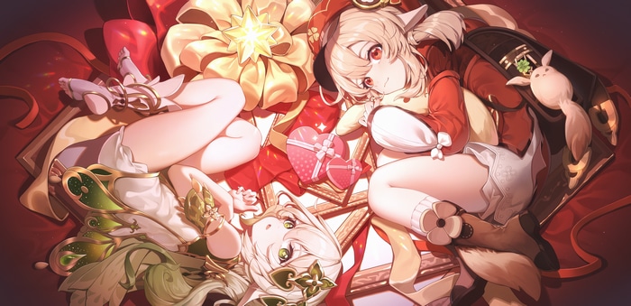 4K Genshin Impact: Nahida and Klee with Gifts