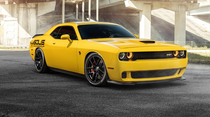 Yellow Dodge Challenger SRT Hellcat