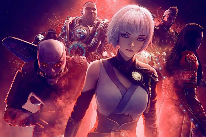 Bai Yuekui and companions in a sci-fi fantasy setting