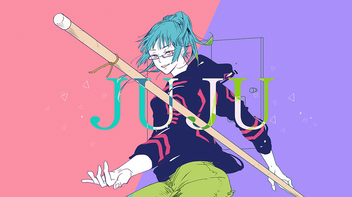 Maki Zenin from Jujutsu Kaisen with glasses