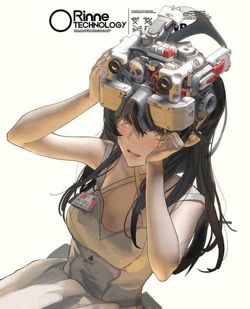 Girl with Rinne Technology VR headset