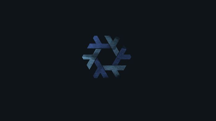 Nixos Linux operating system logo on dark background