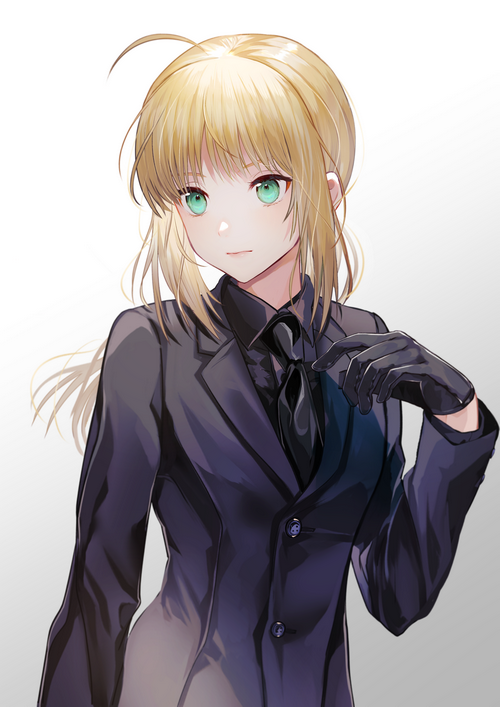 Artoria Pendragon in a suit