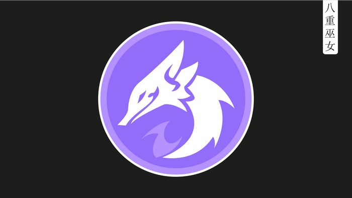 4K Yae Miko Genshin Impact Minimalist Logo