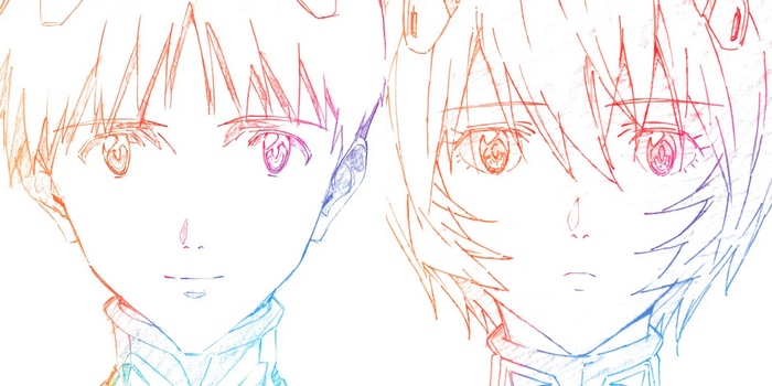 Neon Genesis Evangelion: Rei Ayanami and Shinji Ikari Sketch