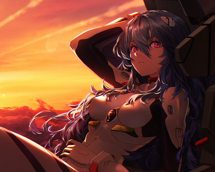 Rei Ayanami in Evangelion Unit