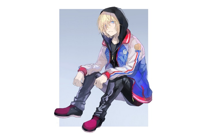 Yuri Plisetsky in a jacket and hoodie